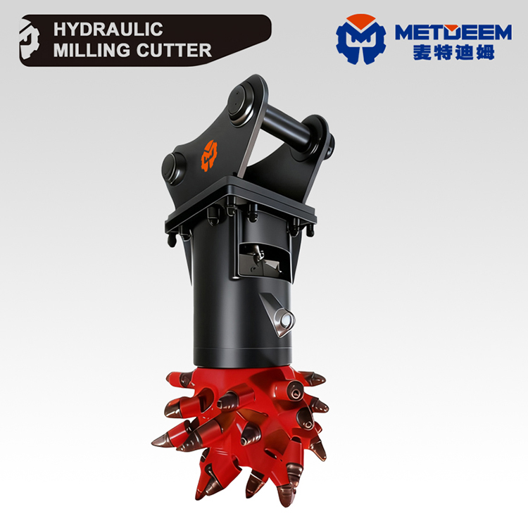 METDEEM DM04 Cortador de Drum Hidráulico para CAT PC Excavator