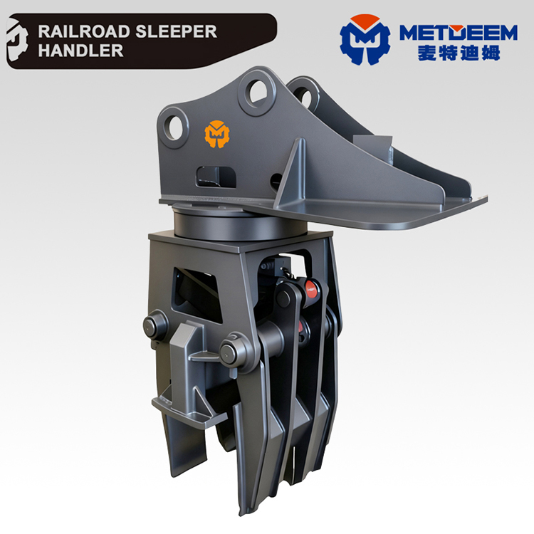 METDEEM Hidrolik 360 derajat rotasi Sleeper Mesin untuk CAT PC Excavator untuk Ganti sleepers trek2