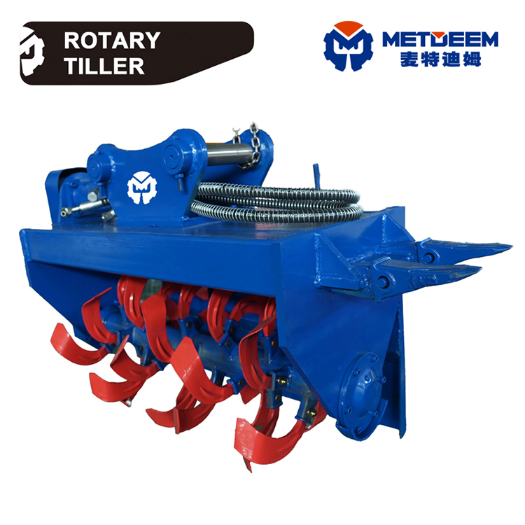 METDEEM hydraulic Rotary Tiller Cultivator for PC CAT Excavators loader2