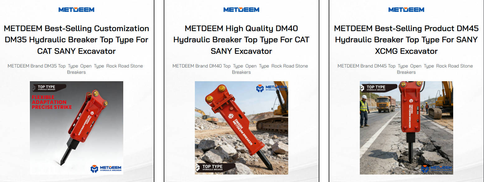 METDEEM's Top Type hydraulic breaker