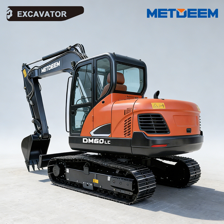 Compact and fuel-efficient 6-ton small crawler excavator METDEEM DM60LC Courtyard construction and narrow space operations2