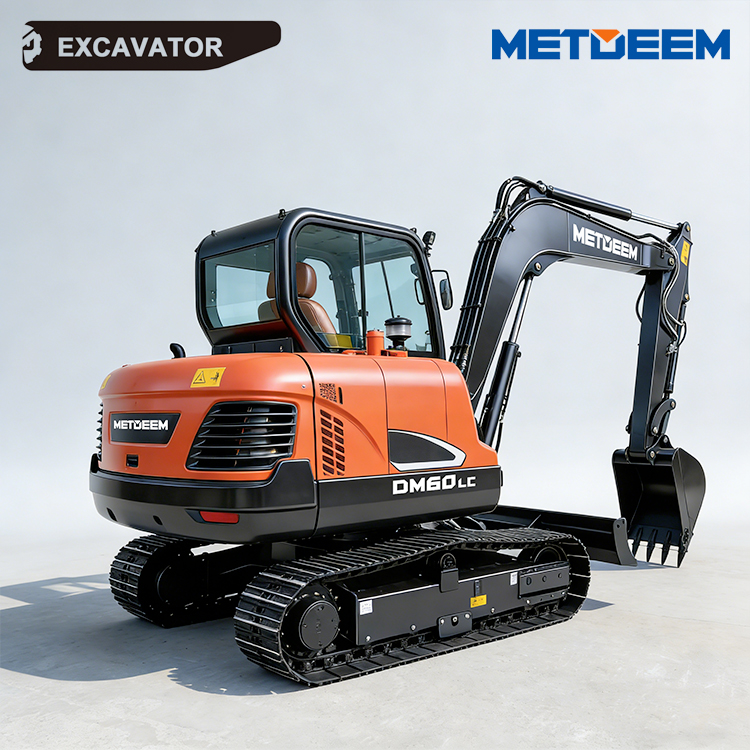 Compact and fuel-efficient 6-ton small crawler excavator METDEEM DM60LC Courtyard construction and narrow space operations3