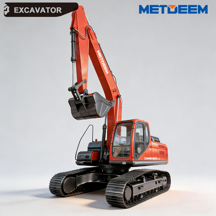 Efficient electric fuel injection power 26-ton excavator METDEEM DM260LC Large-scale infrastructure construction and stone loading4