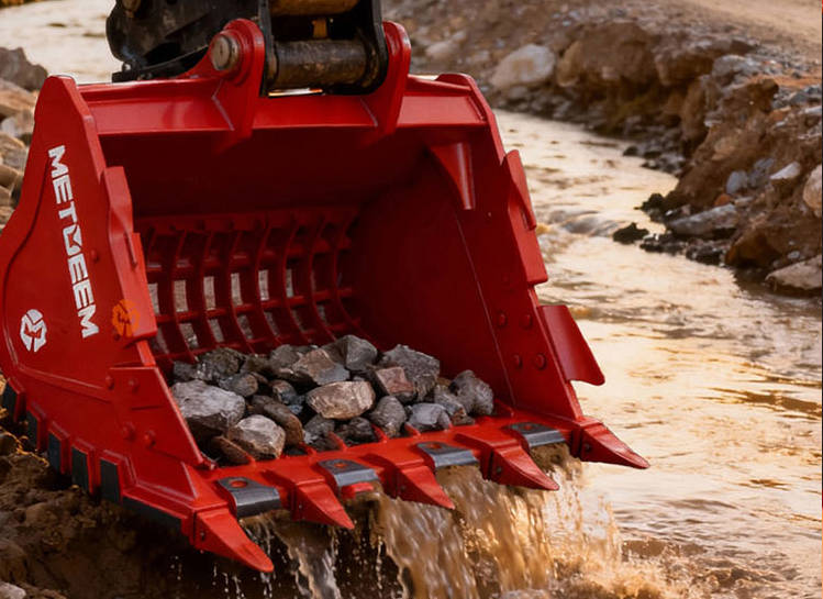 Use skeleton bucket in trenching