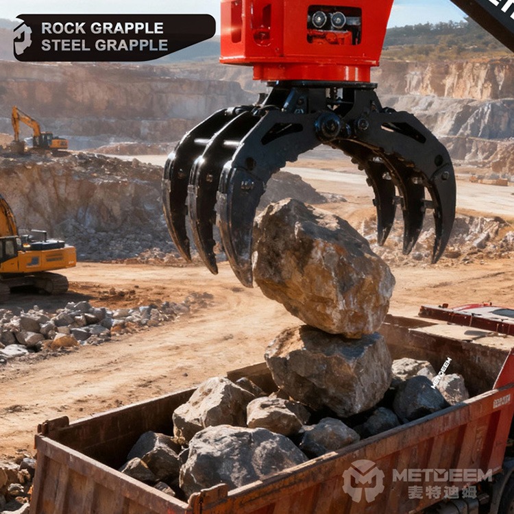 Multi Task Hydraulic Rock Log Grapple Wood Stone Grapple Work
