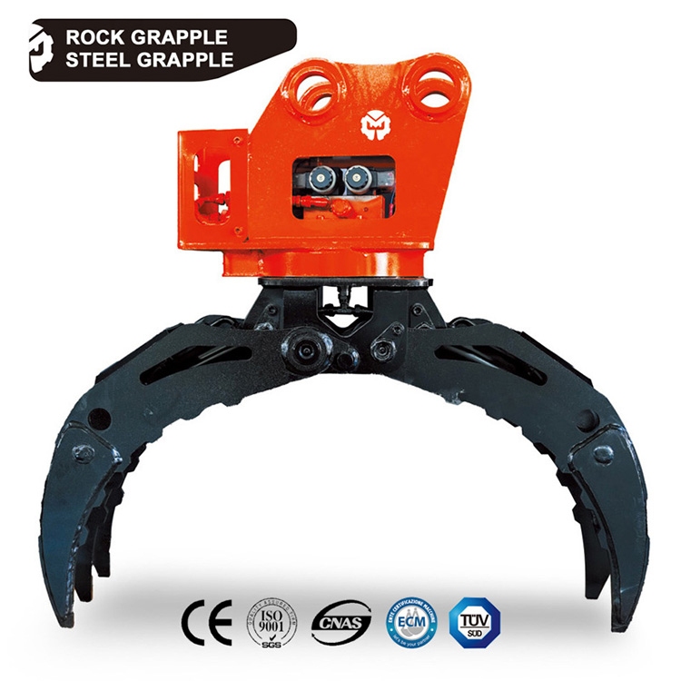 Multi Task Hydraulic Rock Log Grapple for PC CAT Excavator