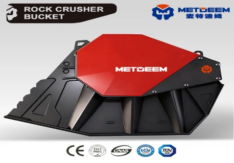 METDEEM Hydraulic Powerful Rock Crusher Bucket